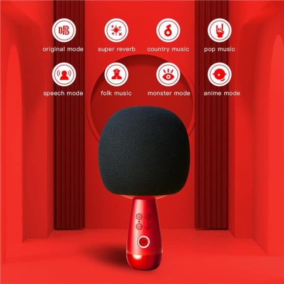 Karaoke Speaker Microphone Wireless Bluetooth TWS Microphones&Speaker 2 in1 - Picture 3 of 6